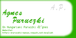 agnes puruczki business card